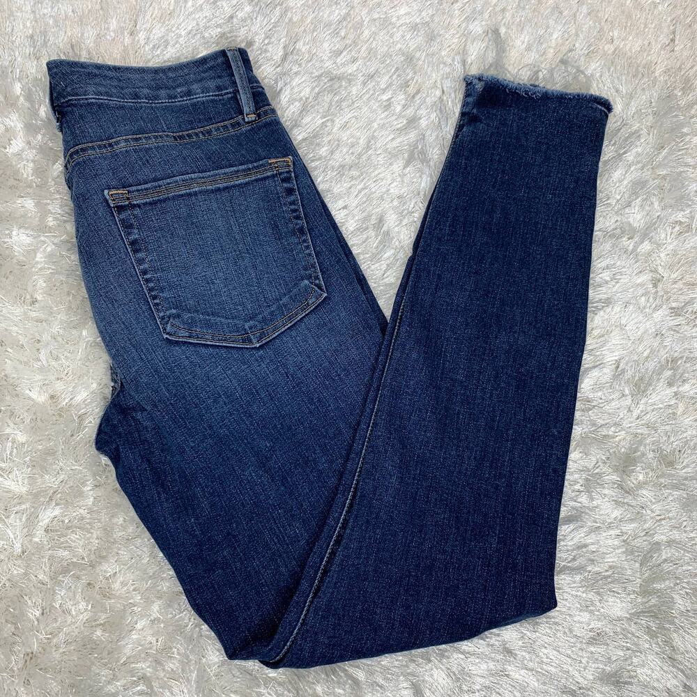 Good American Jeans Good Legs Sz 2 26 Chewed Hem Medium Wash